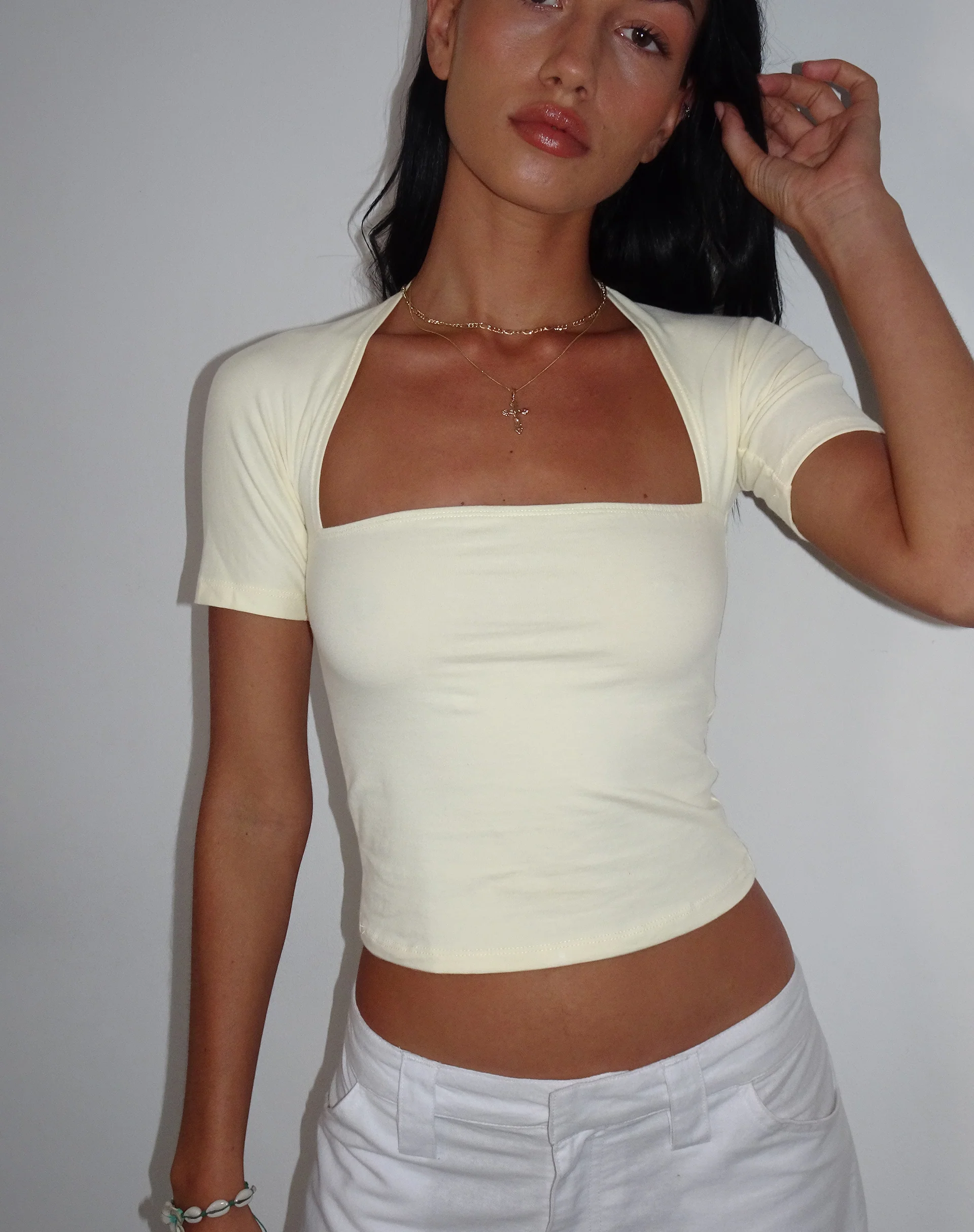 Requa Crop Top in Buttermilk - Image 3