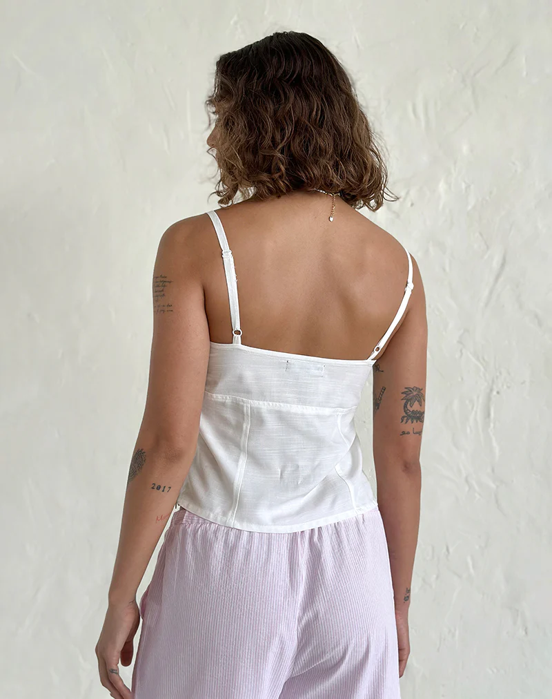 Rey Cami Top in Ivory - Image 5