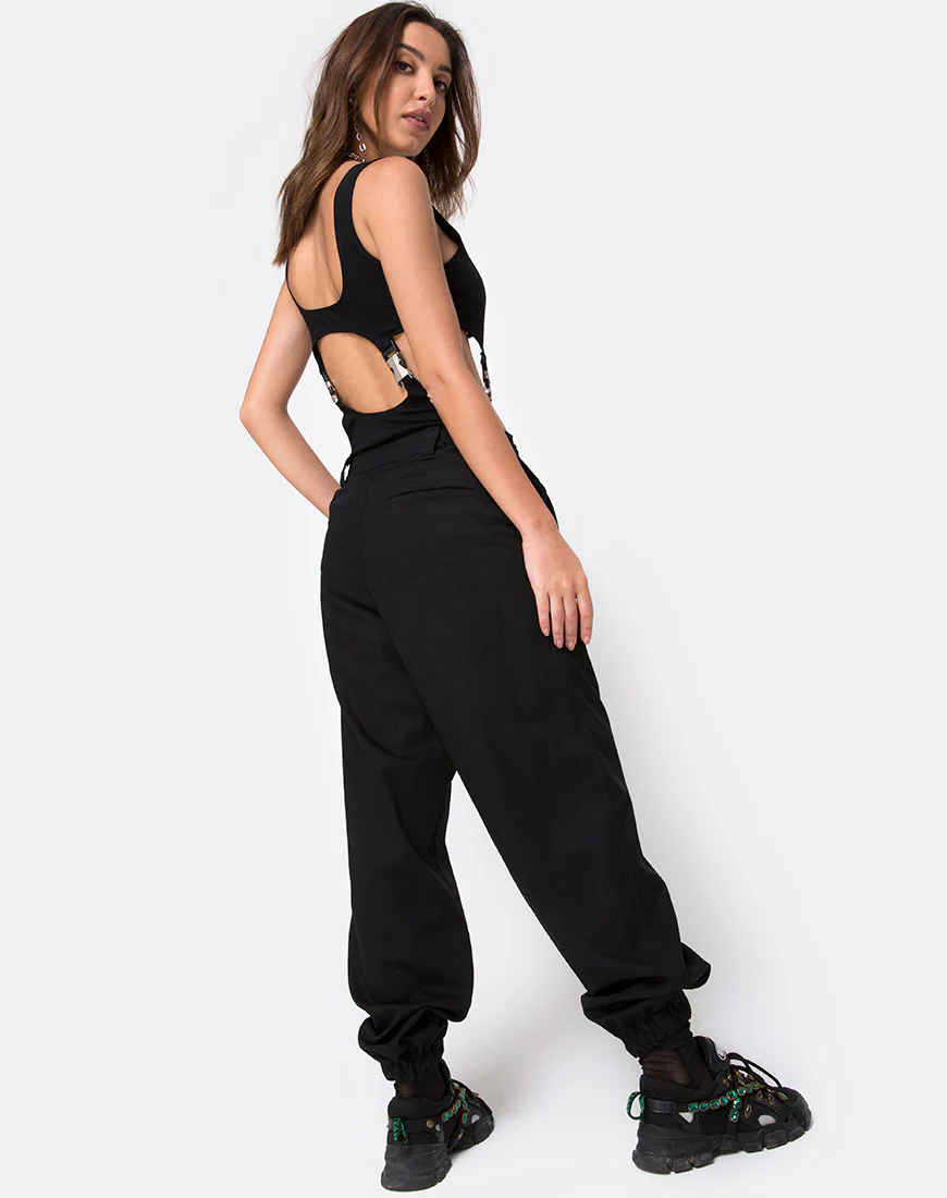 Rezya Bodice in Black with Silver Buckles - Image 4