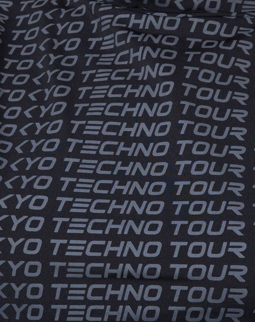 Rhala Crop Top in Tokyo Techno Tour Black - Image 5