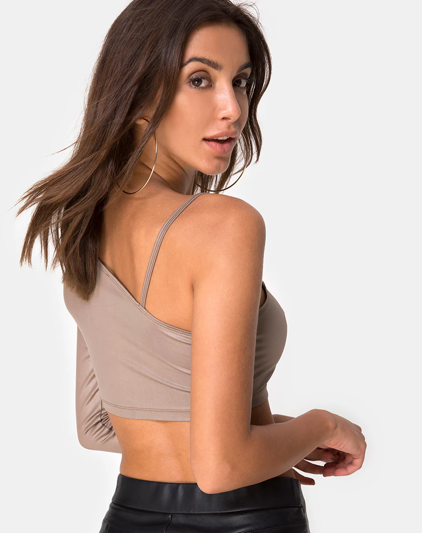 Rhi Top in Cocoa Spandex - Image 2