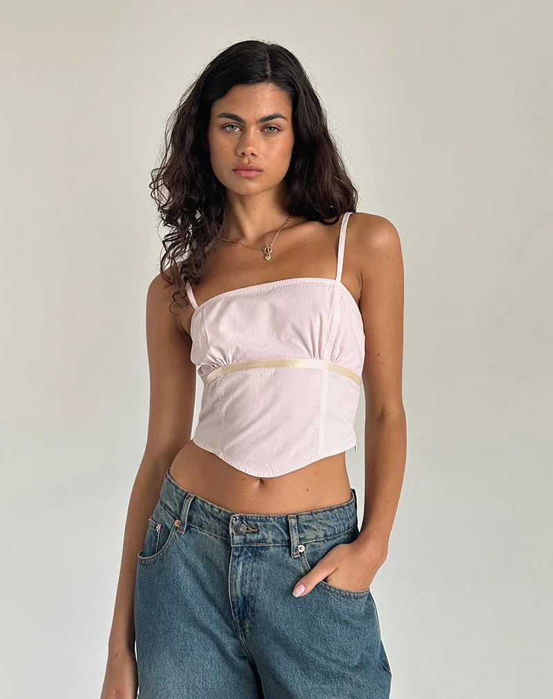 Riana Cami Top in Light Pink - Image 4