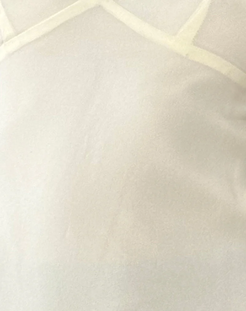 Riasi Mini Dress in Chiffon Ivory - Image 7