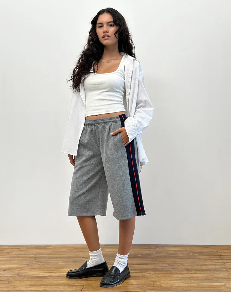 Ridley Side Stripe Shorts in Grey - Image 4
