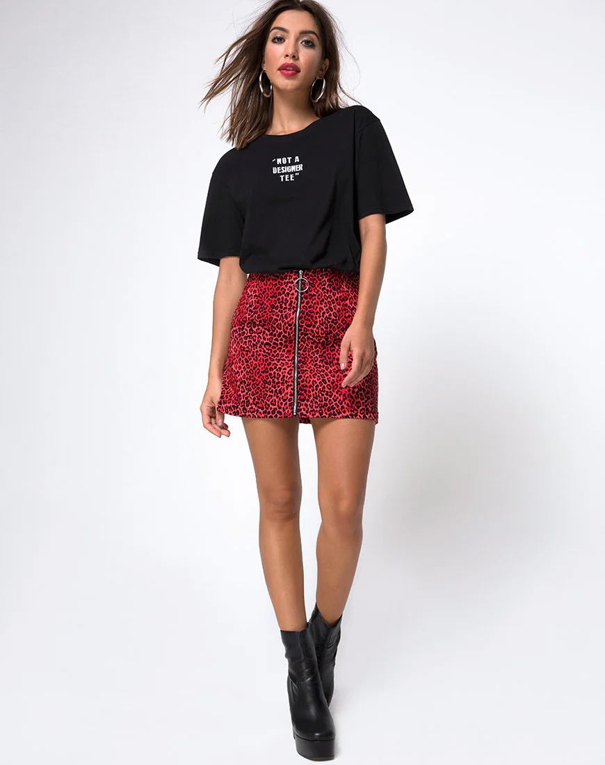 Ring Mini Skirt in Coloured Animal - Image 3