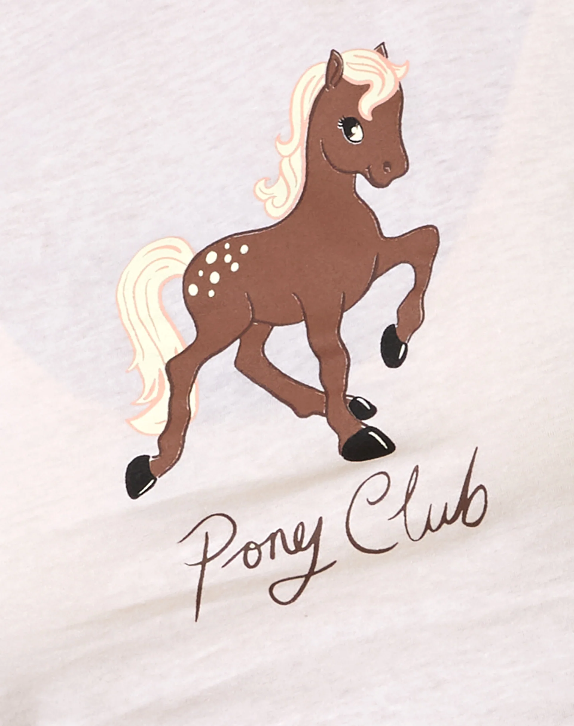 Ringer Tee in Winter White Bind Cocoa Pony Club - Image 7