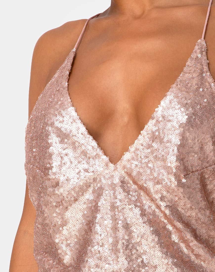 Ringo Finn Dress in Rose Sequin - Image 5