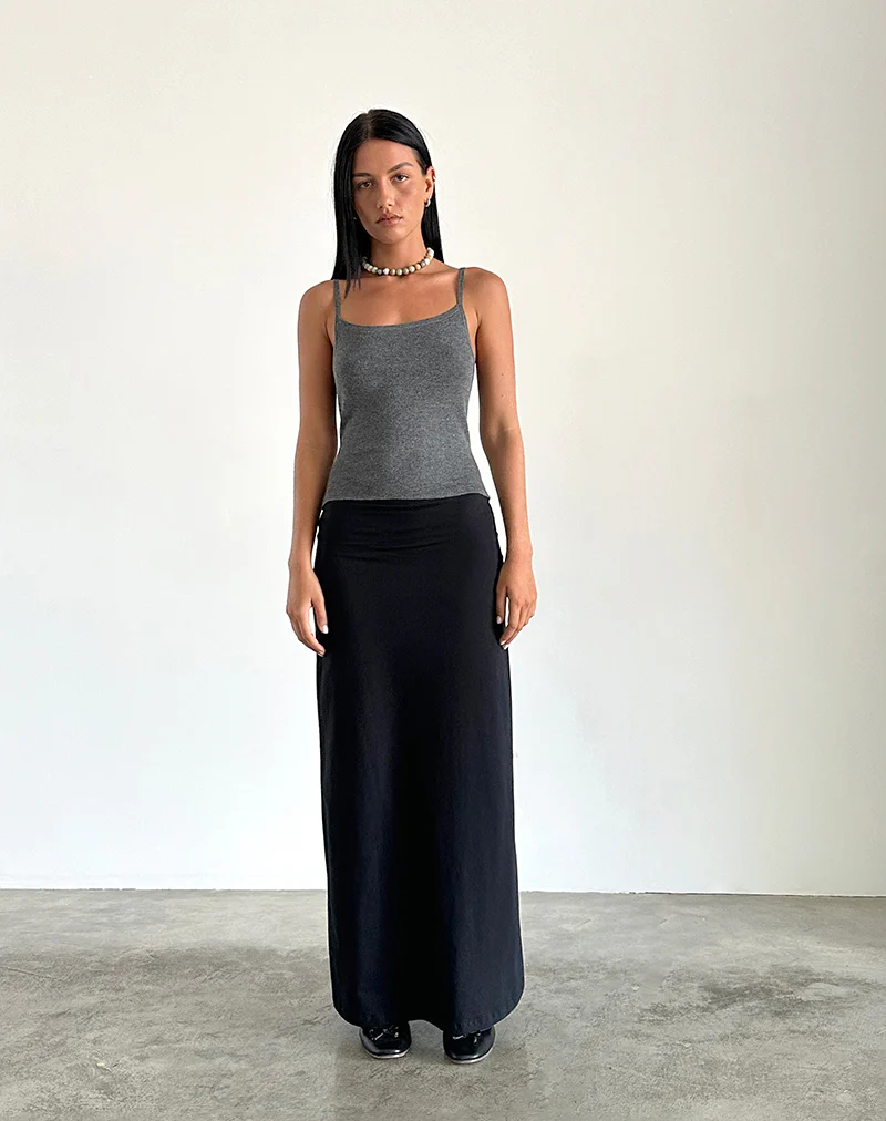 Riona Vest Top in Dark Grey - Image 3