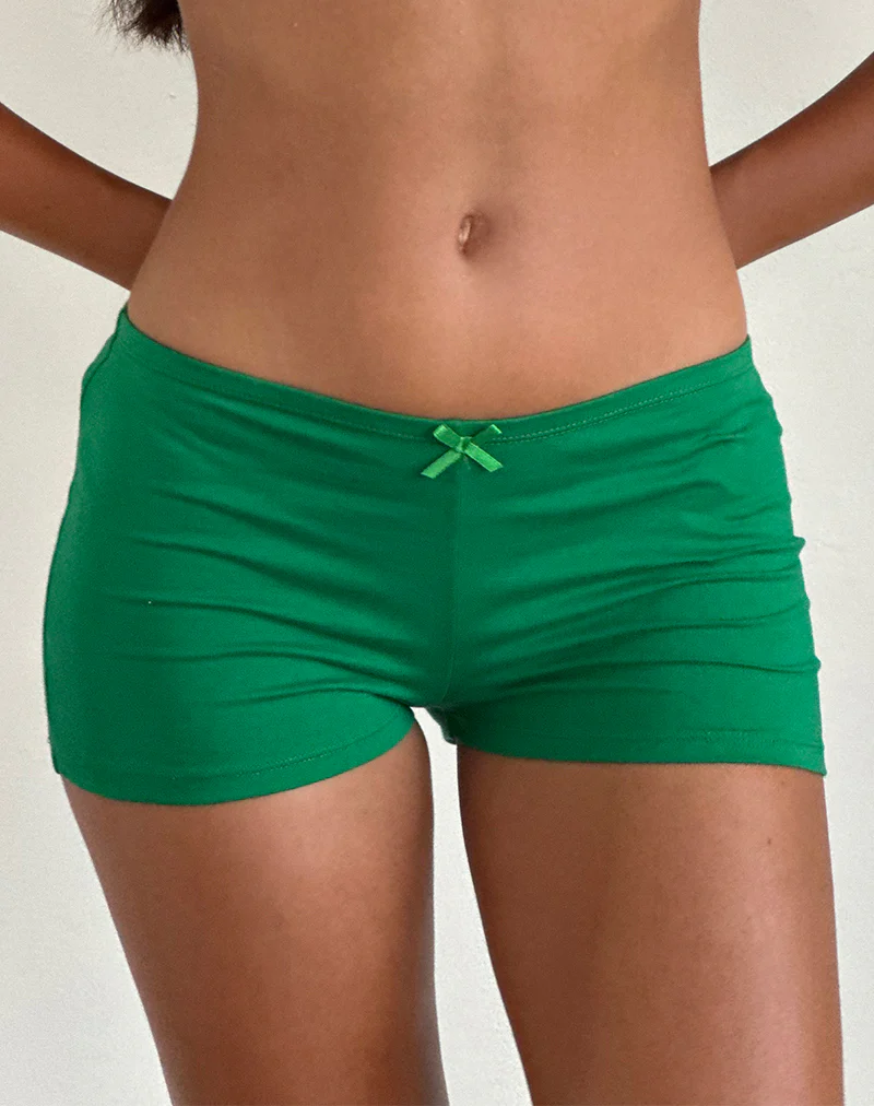 Ritulia Lycra Hotpant in Bush Green - Image 3