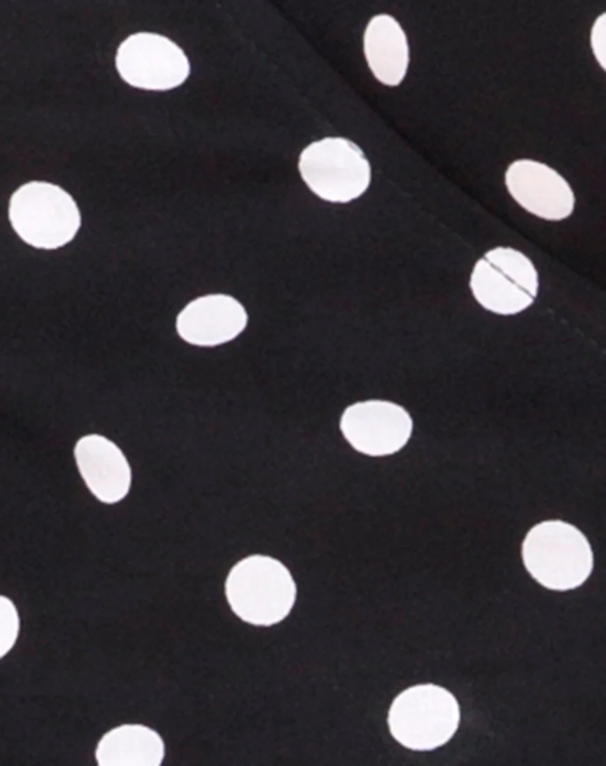 Riva Dress in Medium Polka B/W - Image 5