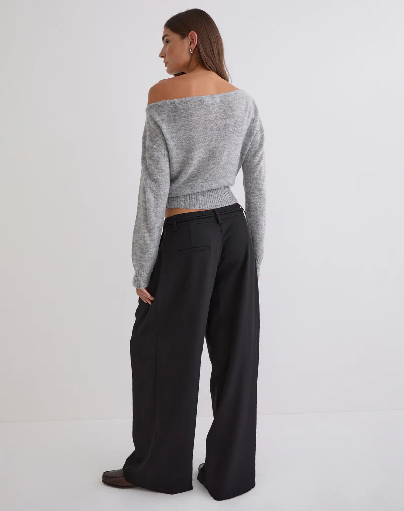Rivela Tie Waist Trouser in Black - Image 5