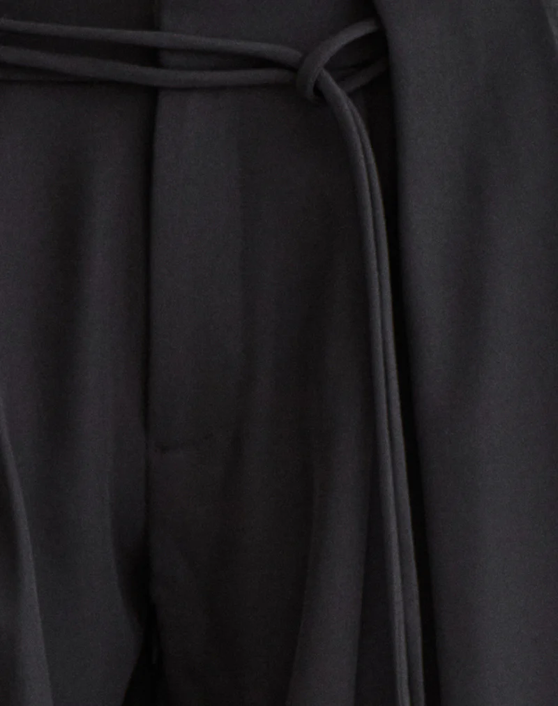 Rivela Tie Waist Trouser in Black - Image 6