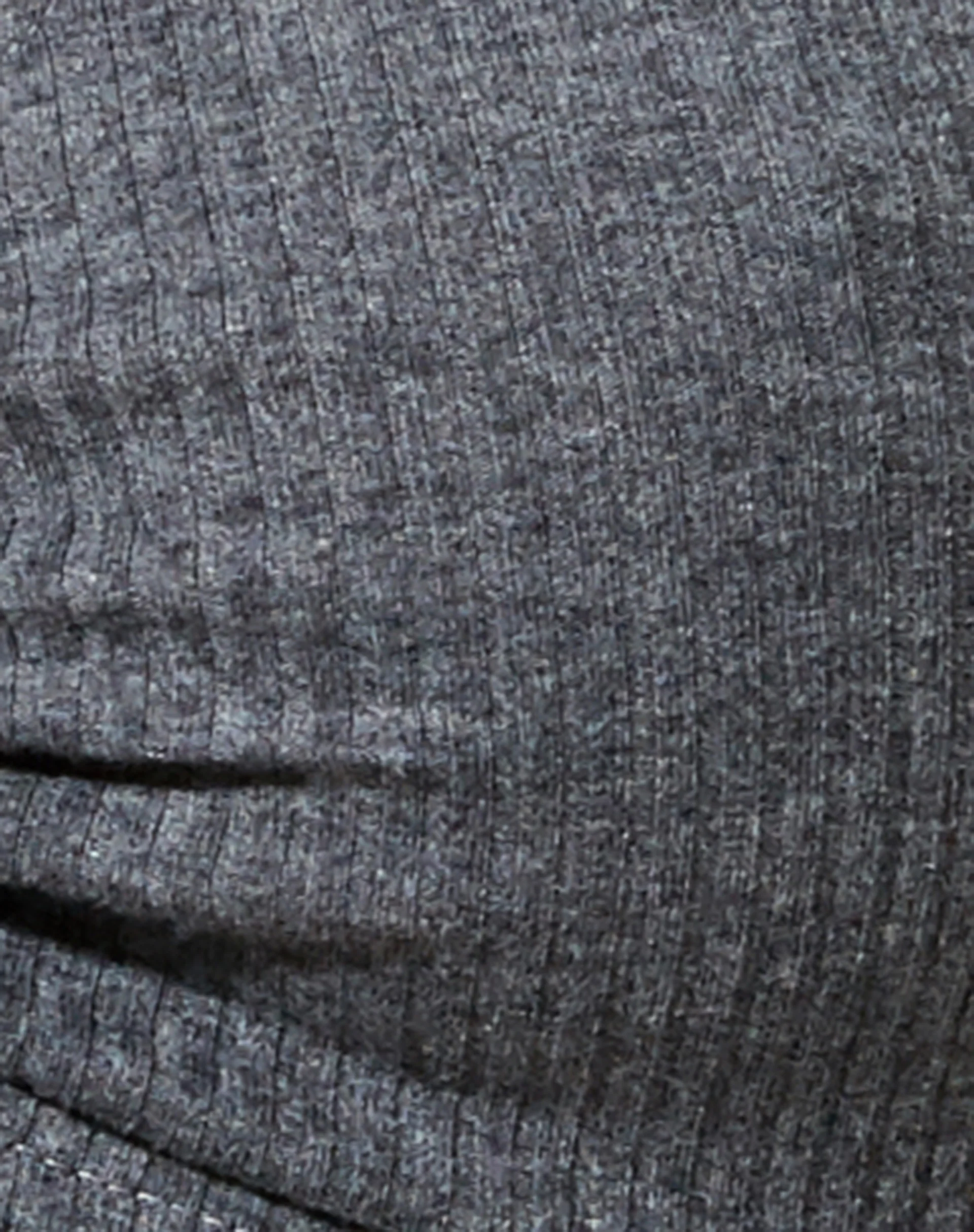 Rivelo Long Sleeve Top in Rib Dark Grey - Image 5