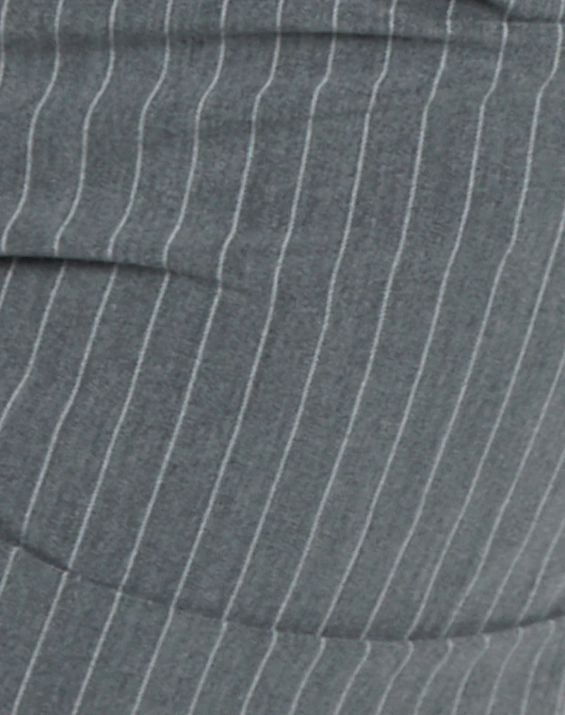 Rivo Deep Hot Pants in Pinstripe Grey - Image 6