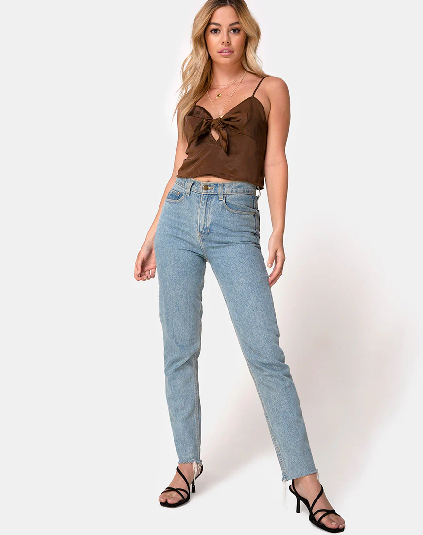 Roce Top in Satin Chocolate - Image 3