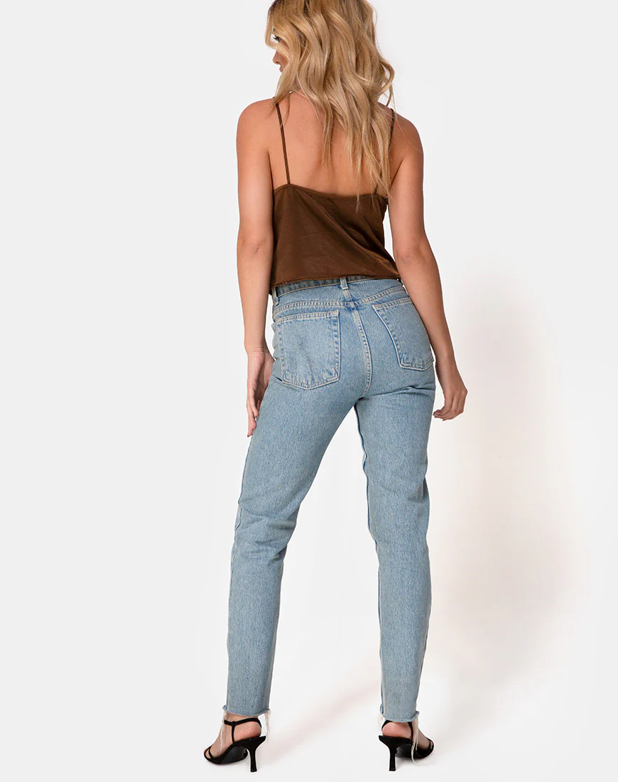 Roce Top in Satin Chocolate - Image 4