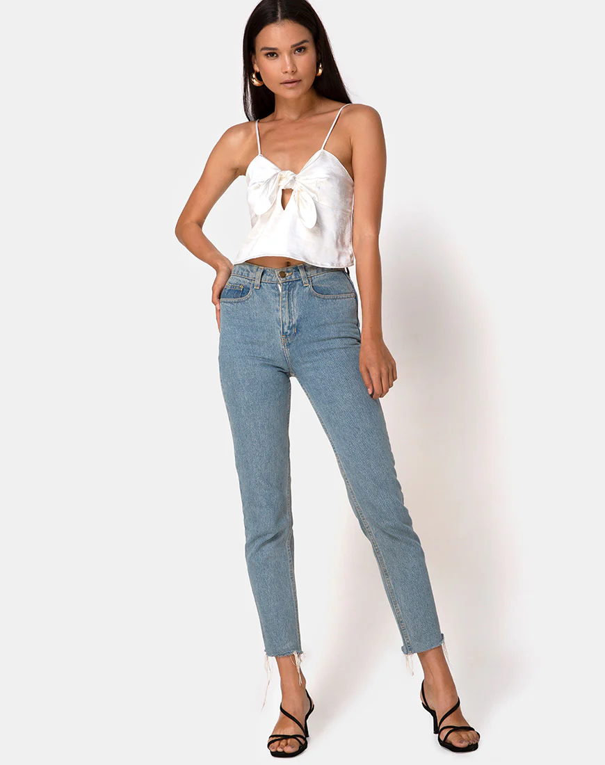 Roce Top in Satin Ivory - Image 3