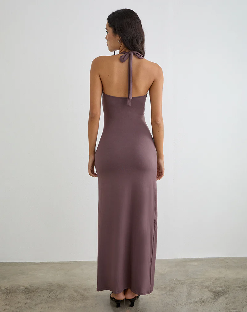 Rohesia Maxi Dress in Deep Taupe - Image 4