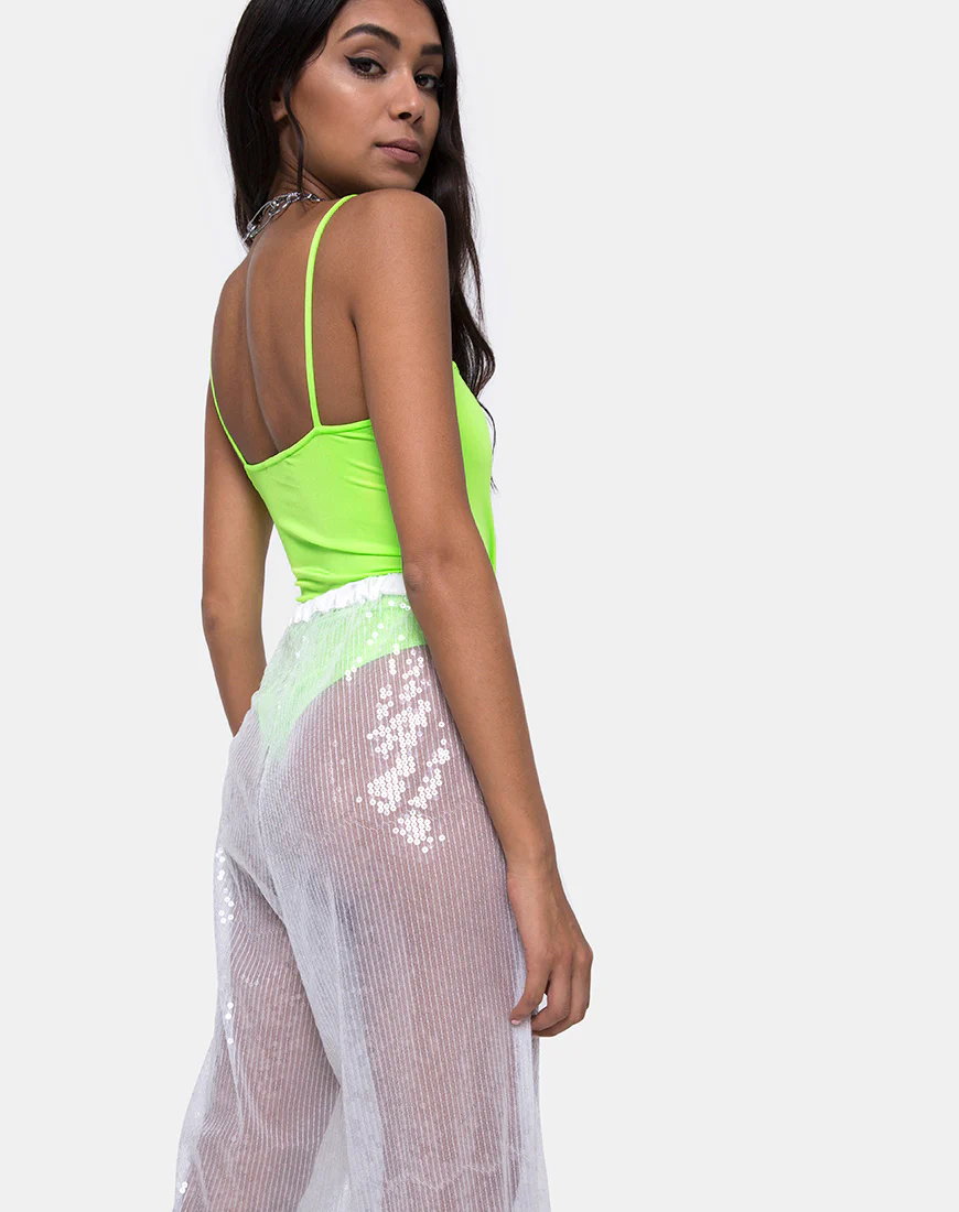 Roid Trouser in Sheer White Clear Crystal - Image 2