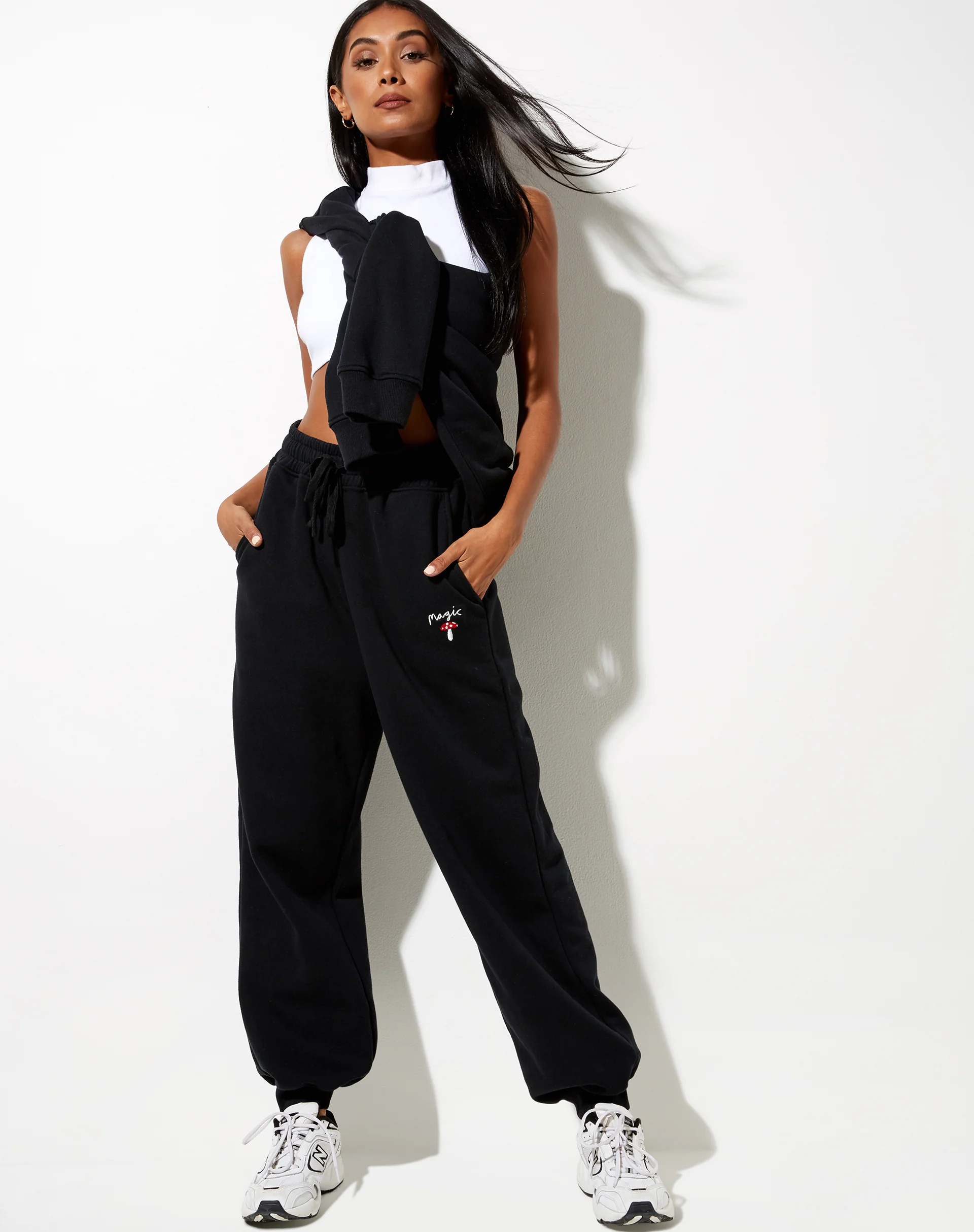 Roider Jogger in Black Mushroom Red Embro - Image 4