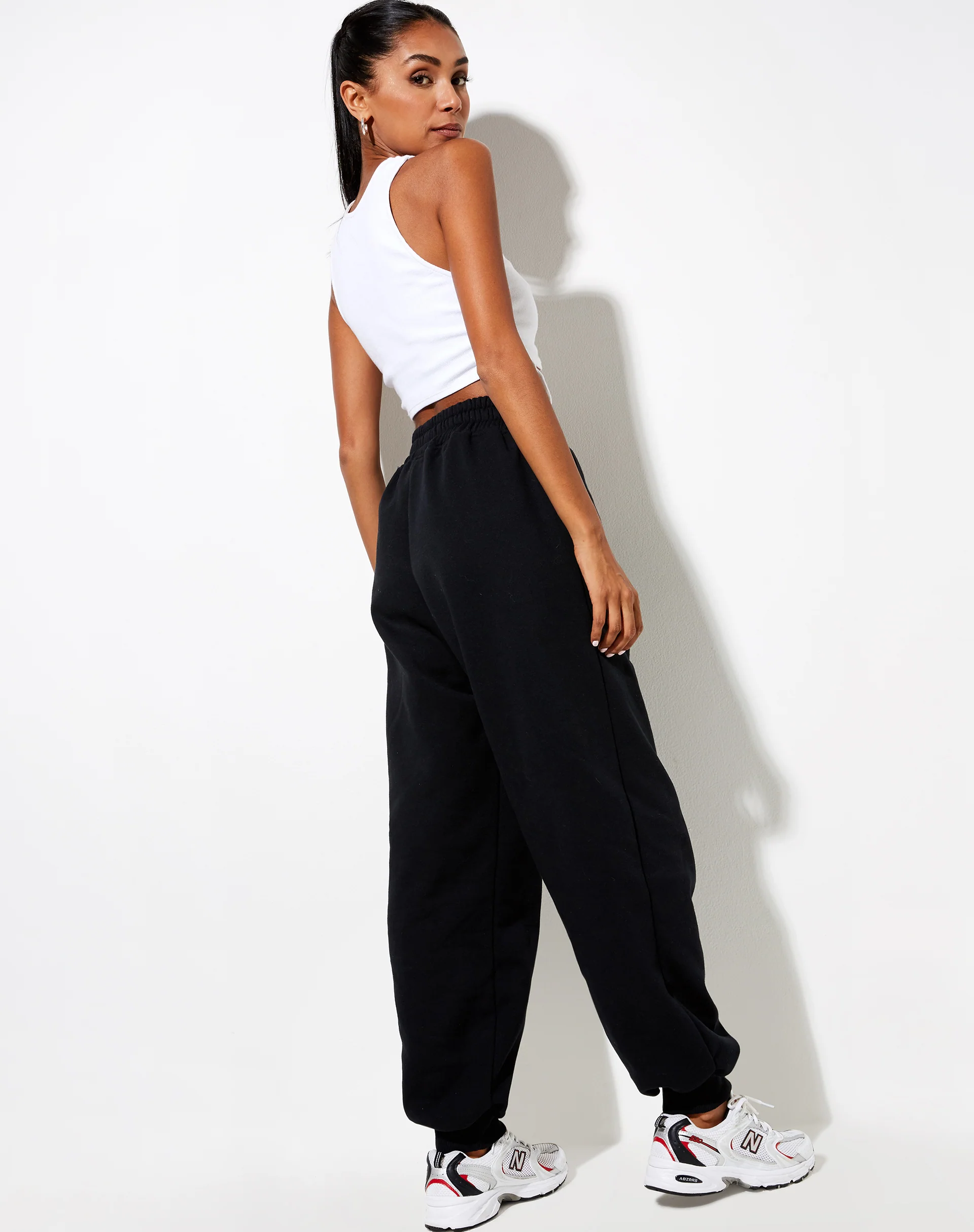 Roider Jogger in Black with Scorpion White Embro - Image 5