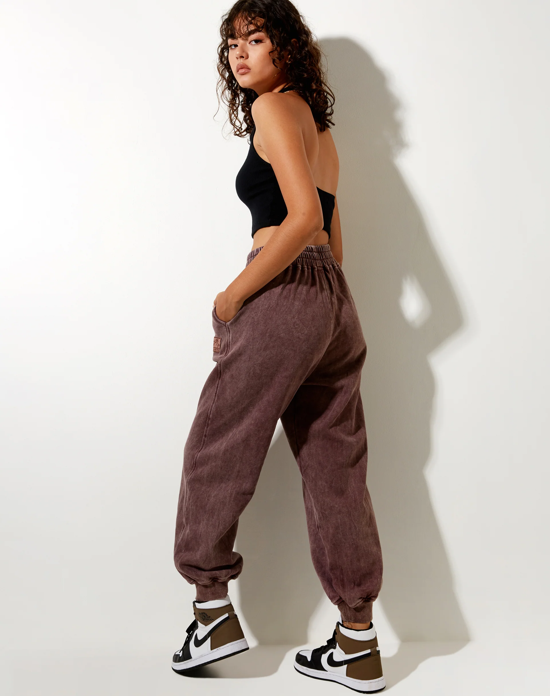 Roider Jogger in Brown Wash L'Amour Motel Label Embro - Image 3