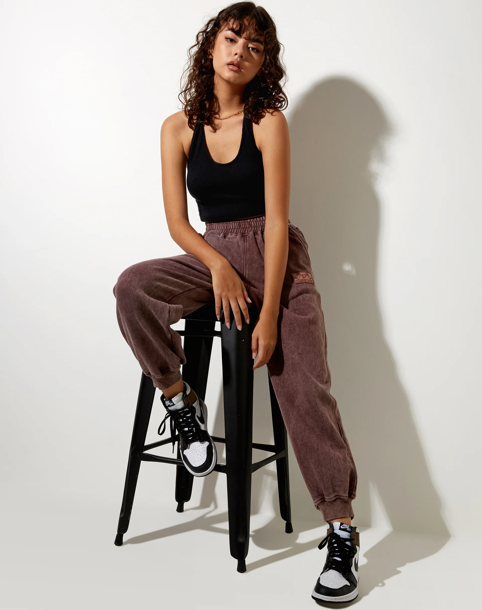 Roider Jogger in Brown Wash L'Amour Motel Label Embro - Image 4