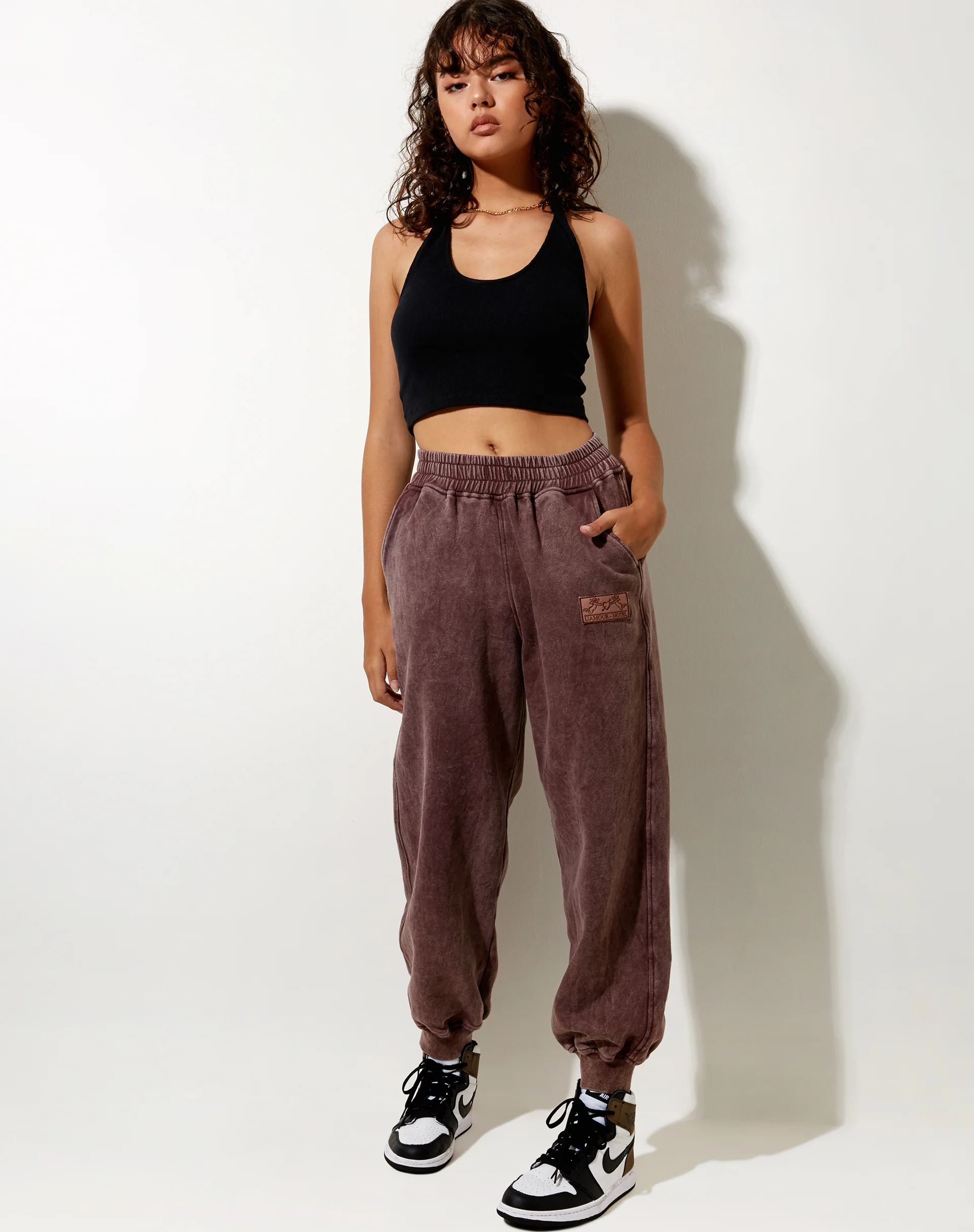 Roider Jogger in Brown Wash L'Amour Motel Label Embro - Image 5
