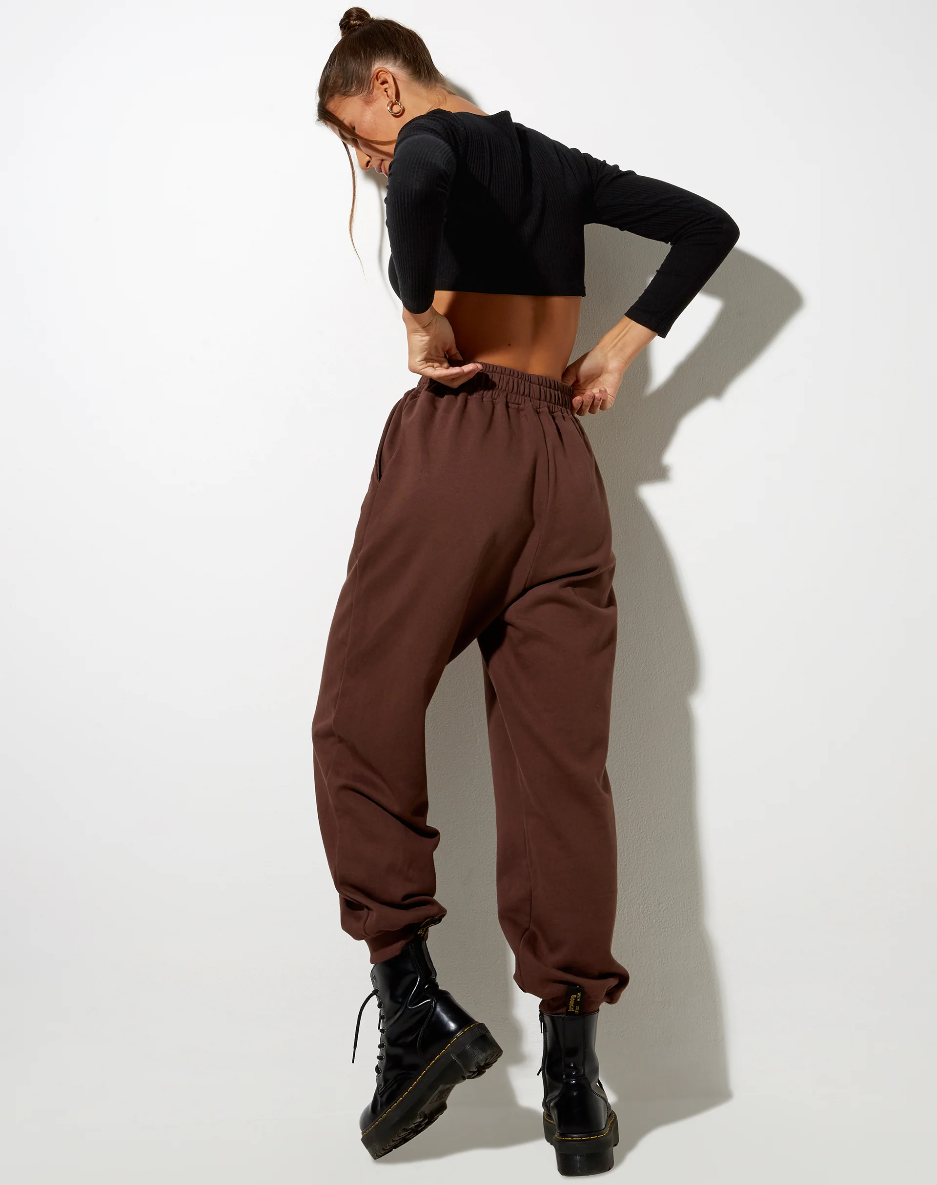 Roider Jogger in Deep Mahogany 'Cowgirl' Gold Embro - Image 6