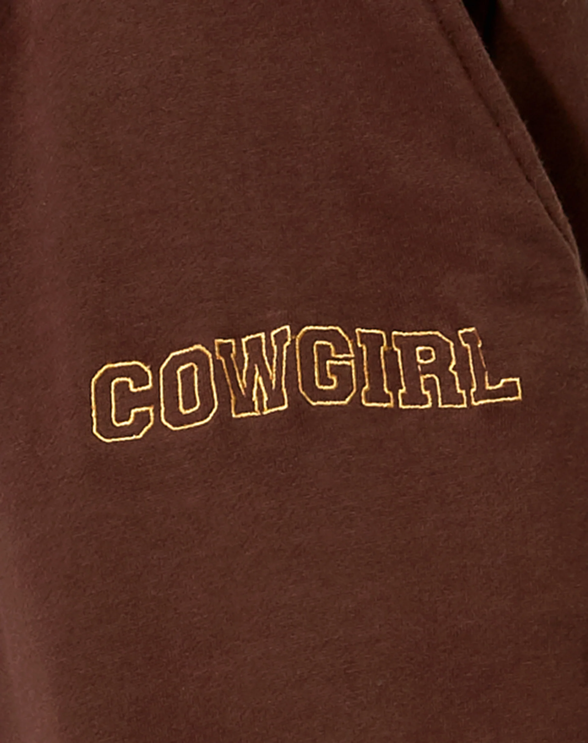 Roider Jogger in Deep Mahogany 'Cowgirl' Gold Embro - Image 7