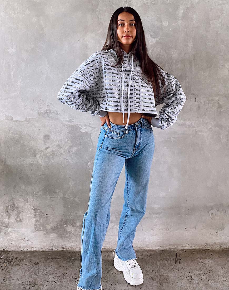 Roky Hoody in Modern Day Romantics Grey - Image 2
