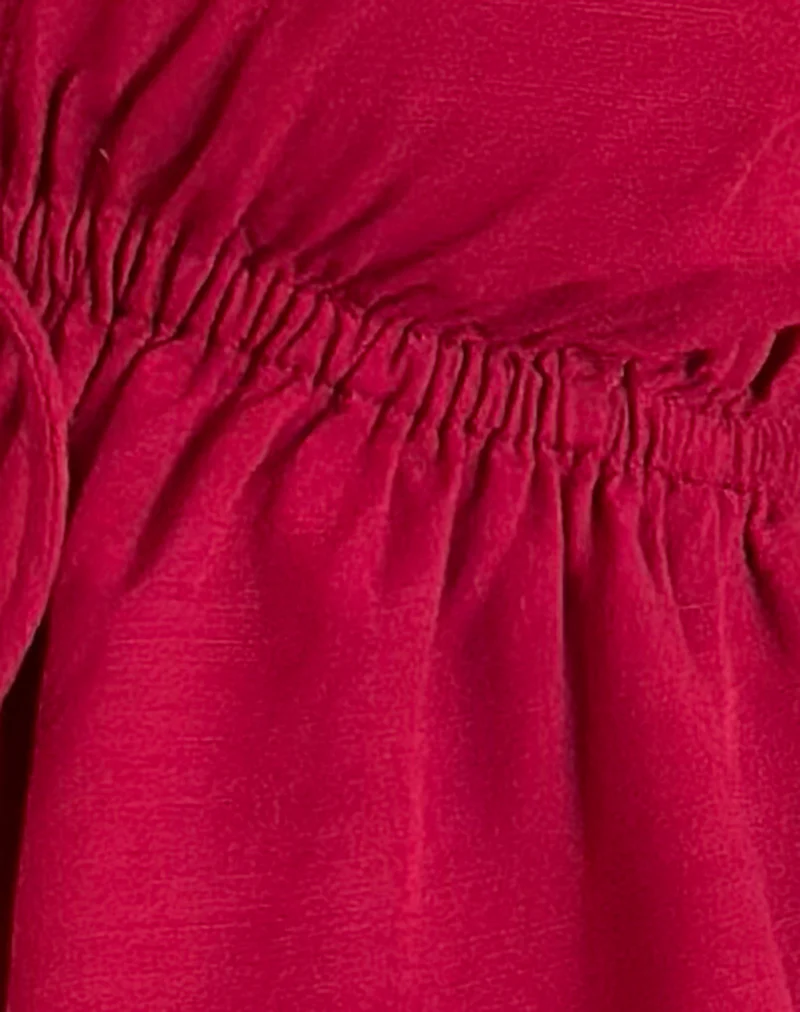 Rolia Tie Front Top in Adrenaline Red - Image 6
