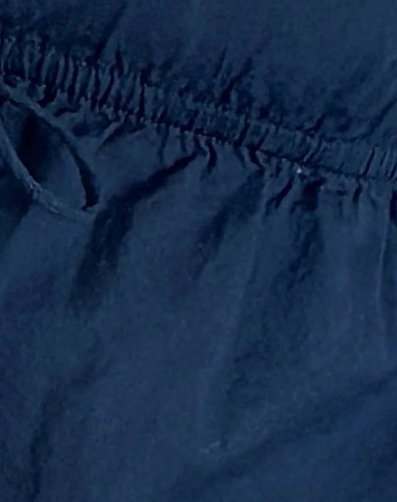 Rolia Tie Front Top in Navy - Image 6