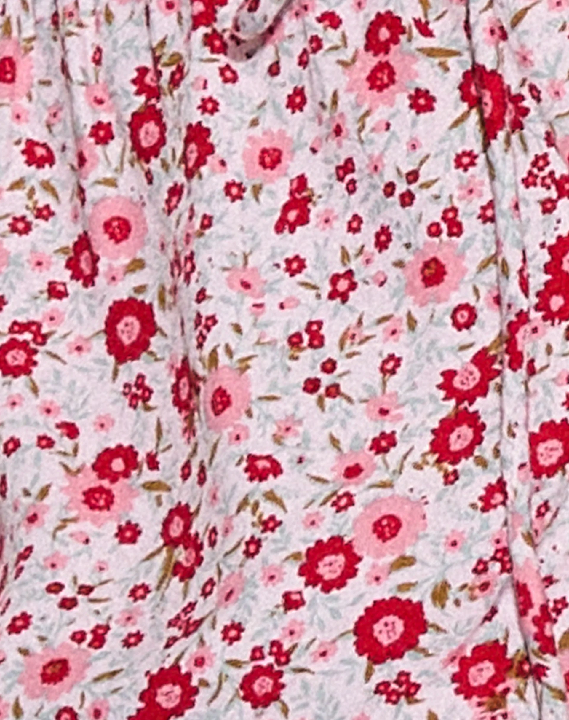 Rolia Tie Front Top in Ditsy Floral Blush Red - Image 7
