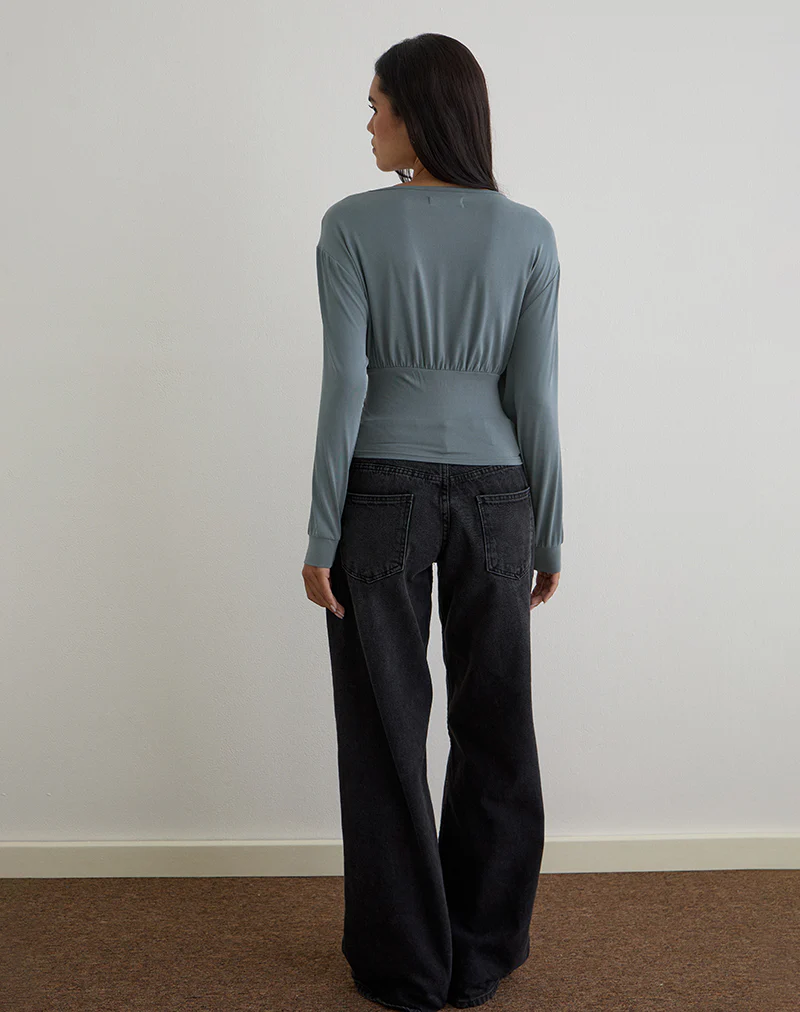 Romari Top in Ash Blue - Image 3
