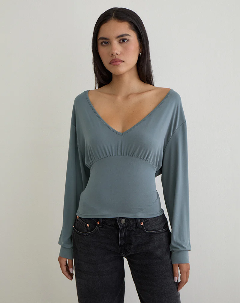 Romari Top in Ash Blue - Image 4