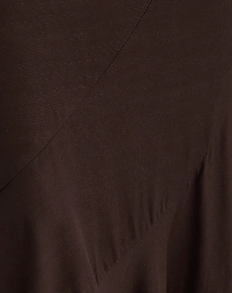 Rombe Maxi Skirt in Bitter Chocolate - Image 6