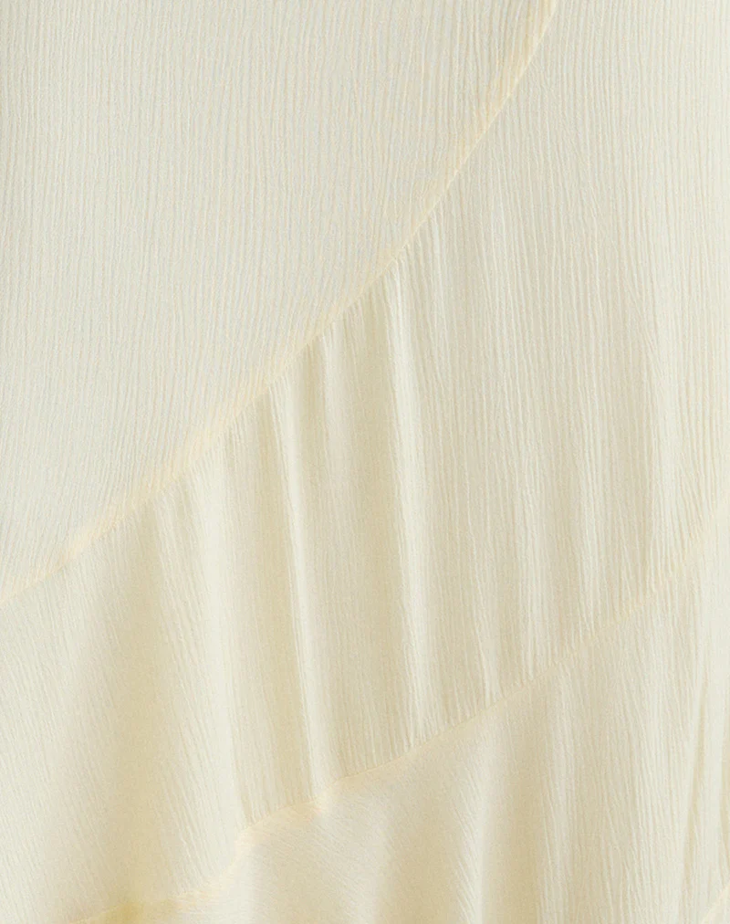 Rombe Maxi Skirt in Crinkle Butter Yellow - Image 6