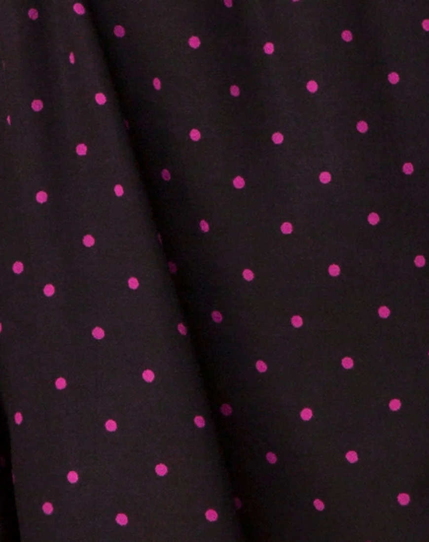 Romeo Longsleeve Playsuit in Cuban Dot Red - Image 5