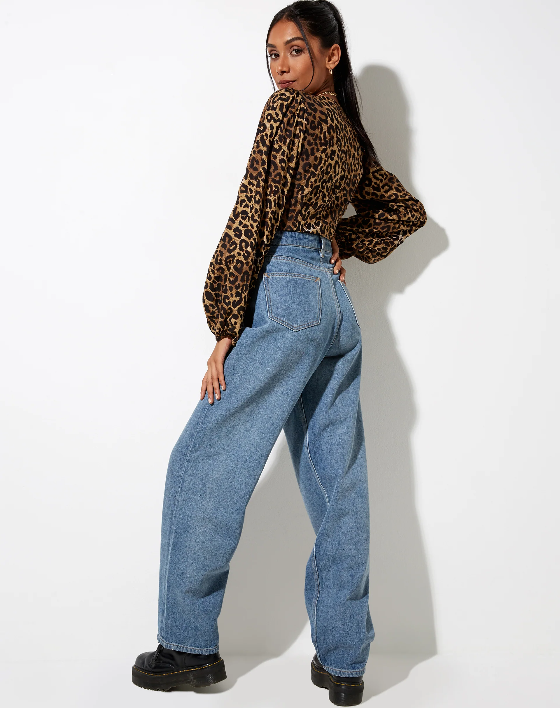Romina Top in Night Leopard Brown - Image 2