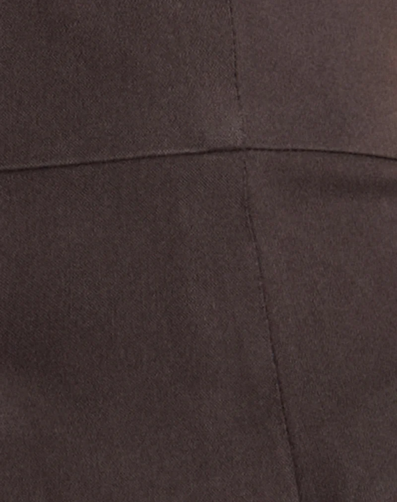 Ronin Top in Lace Trim Tailoring Brown - Image 7