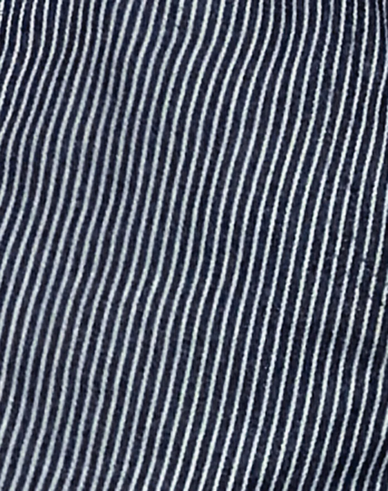 Roomy Extra Wide Low Rise Jeans in Pinstripe Indigo Wash - Image 6