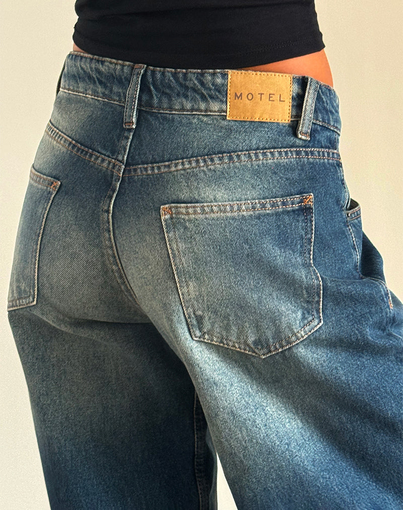 Roomy Extra Wide Low Rise Jeans in Dark Vintage - Image 5
