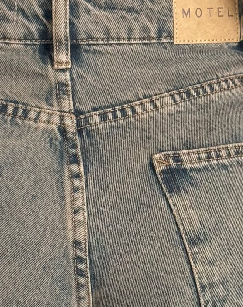 Roomy Extra Wide Low Rise Jeans in Earthy Blue - Image 6