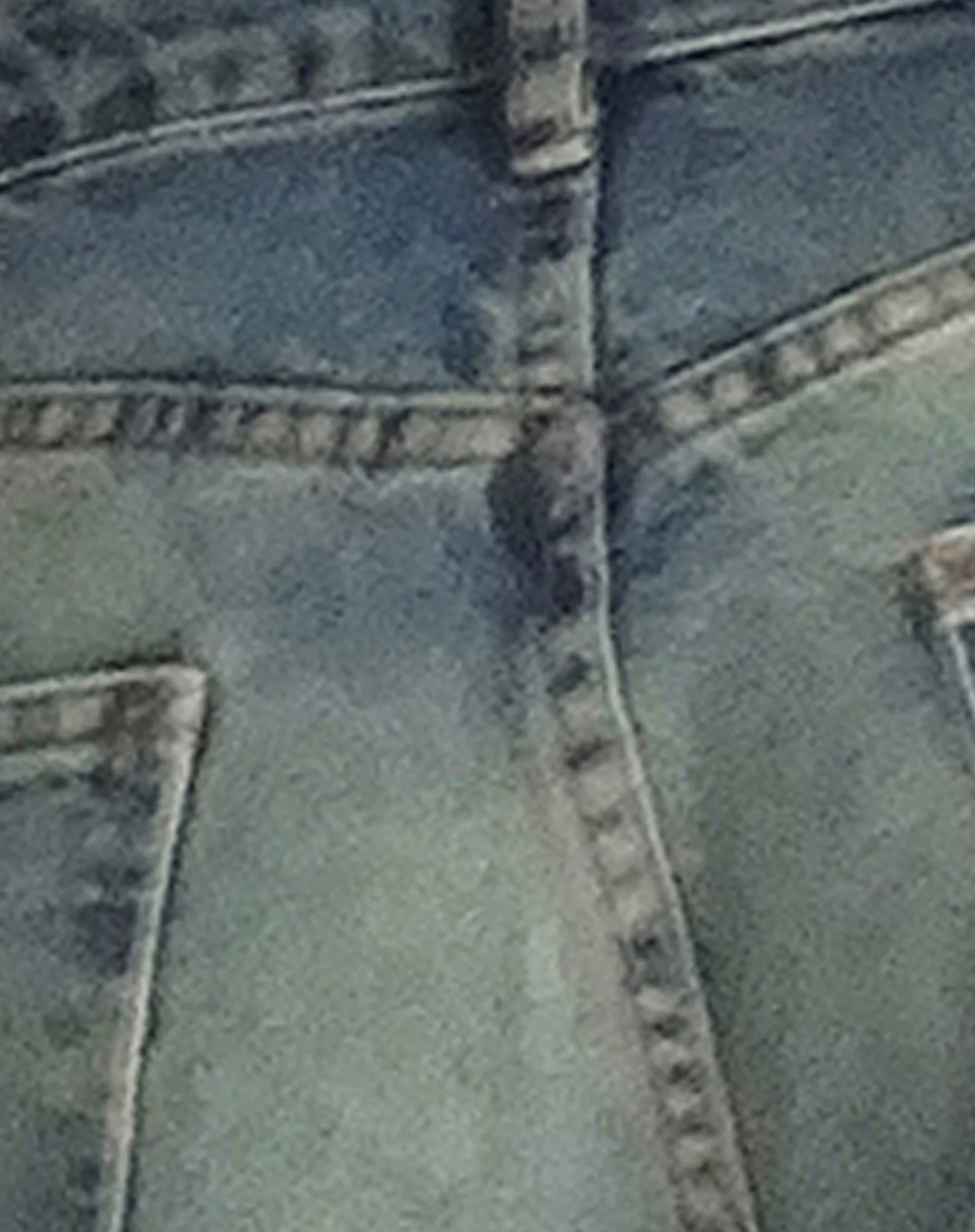 Roomy Extra Wide Low Rise Jeans in Extreme Blue Green - Image 6
