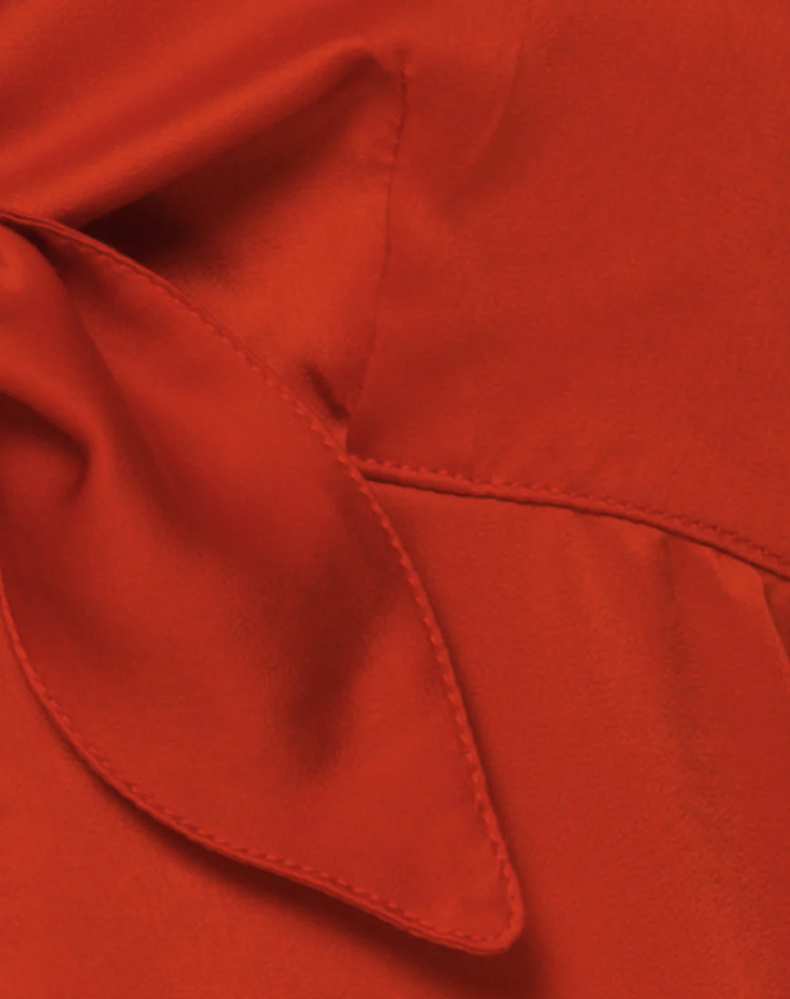 Roppan Slip Dress in Satin Rust - Image 5
