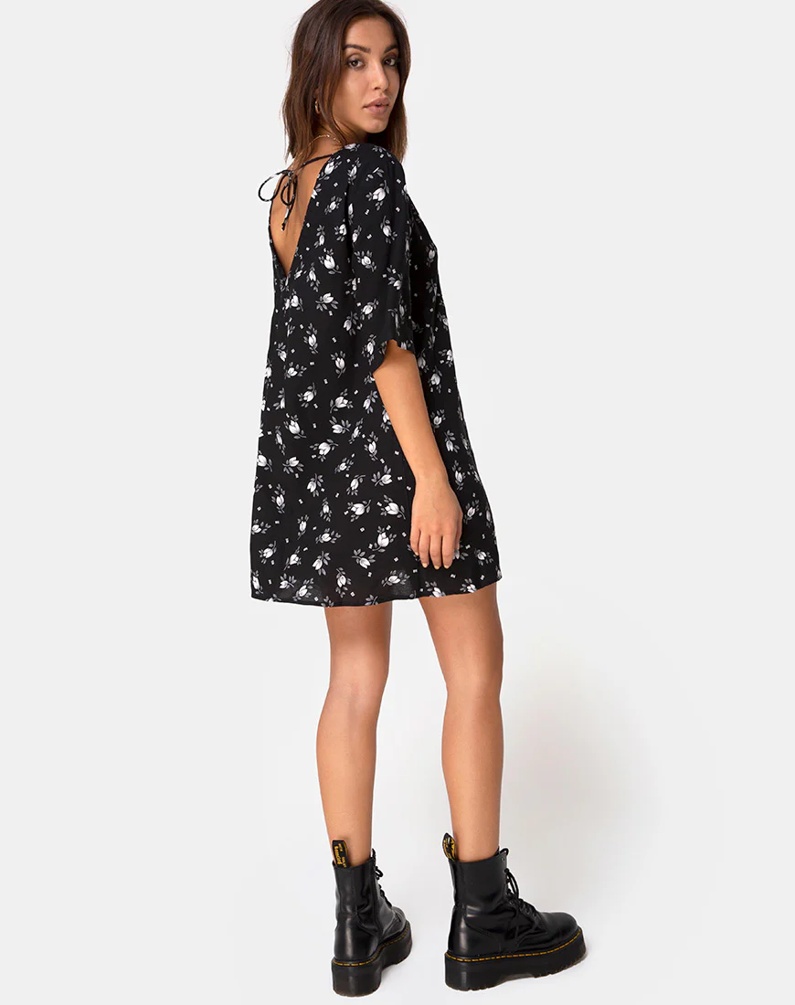 Rosella Swing Dress in Dark Tulip - Image 4