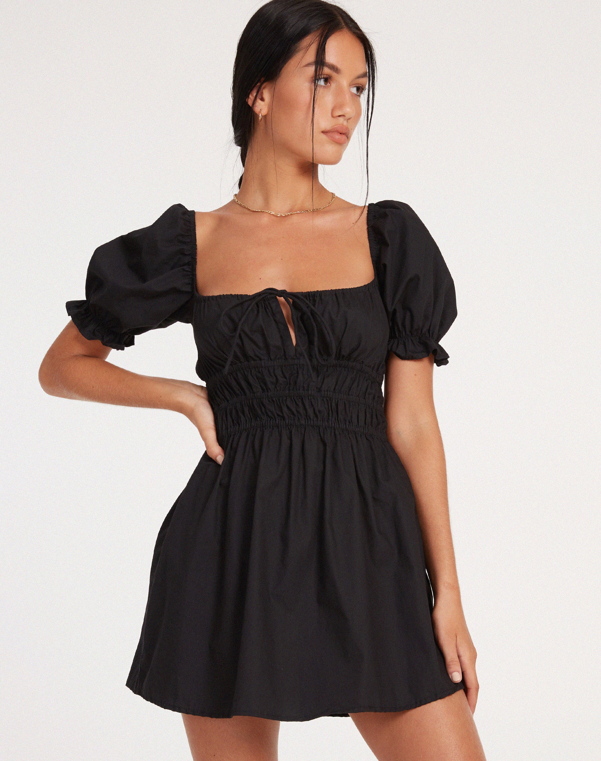 Rosmilly Mini Dress in Black - Image 3