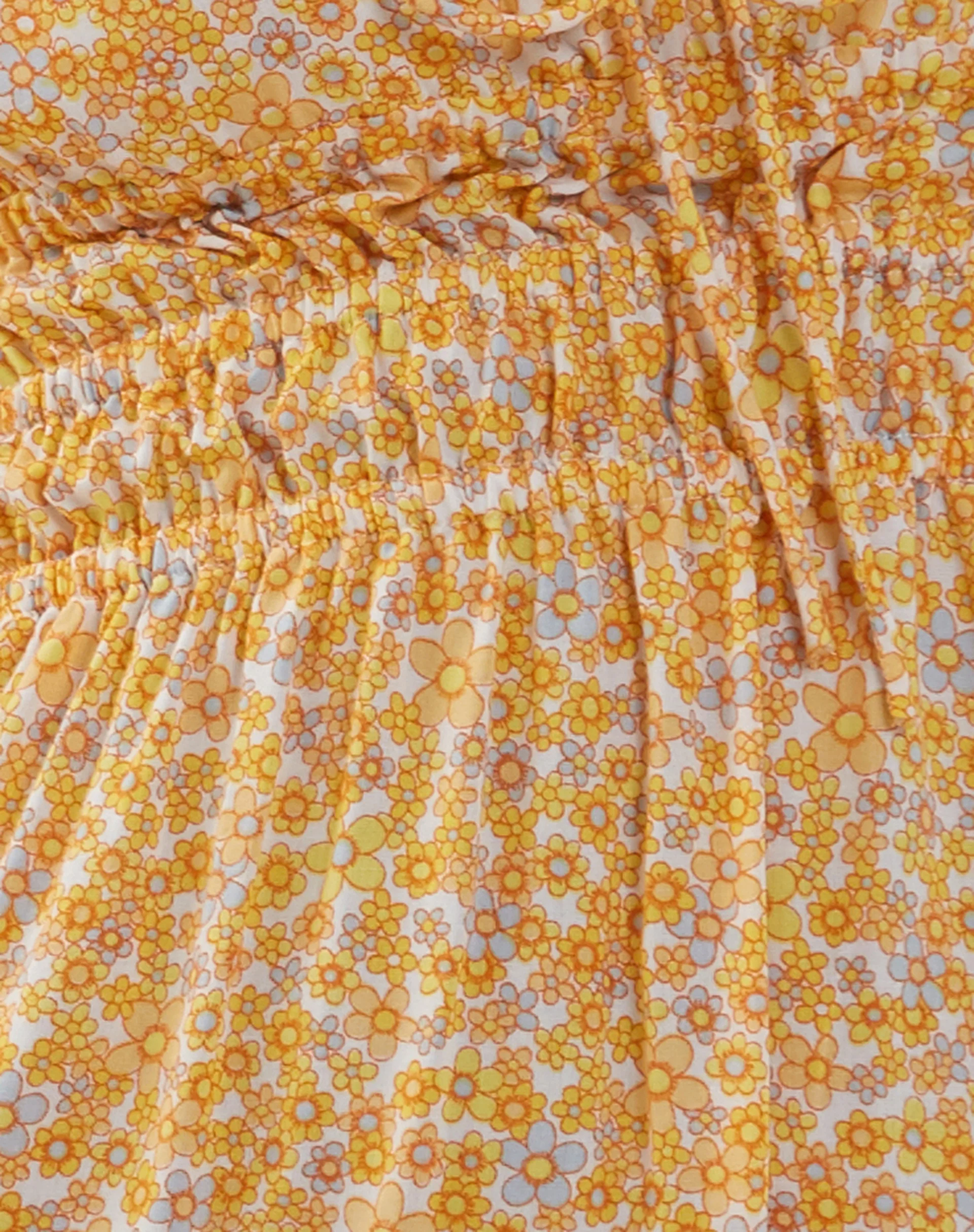 Rosmilly Mini Dress in Flower Garden Yellow - Image 8