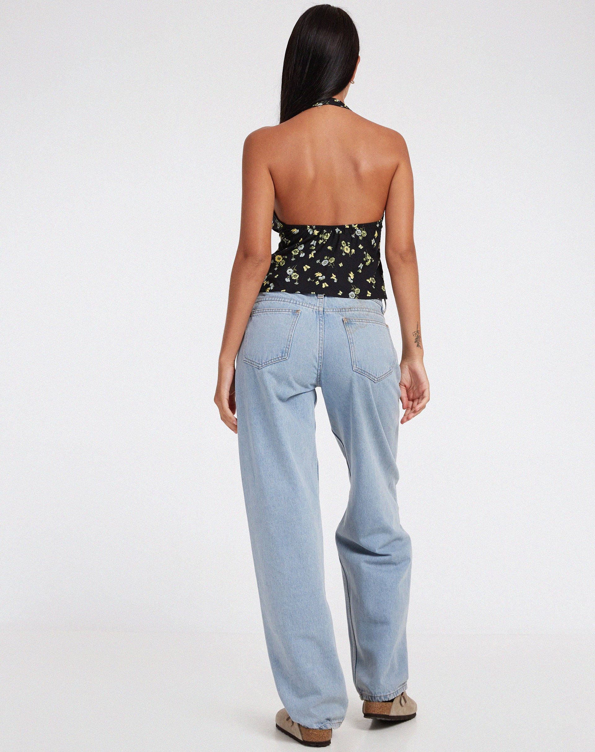 Roula Butterfly Top in Lemon and Lime Black - Image 5